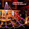 Halloween Decorations Spider Webs Lights: 150 Purple & Orange LED Halloween Lights Decor Outdoor, 17.4Ft Giant Spiderweb with 8 Lighting Modes Waterproof & Timer, Halloween Yard Decorations Outside